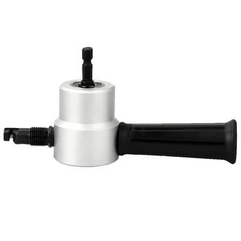 

360 Degree Metal Nibbler Cutter Cutting Double Head Sheet Nibbler Saw Cutter Tool Drill Attachment Free Cutting Tool Power Tools