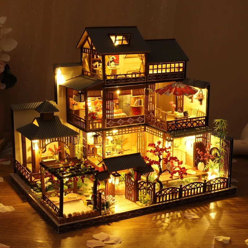 Puzzle 3D En Bois Villa Maison Bâtiment Modèle Maison de Poupée de  Collection d'Enfant Puzzle Artisanat DIY Jouets Éducatifs Cadeau  d'Anniversaire