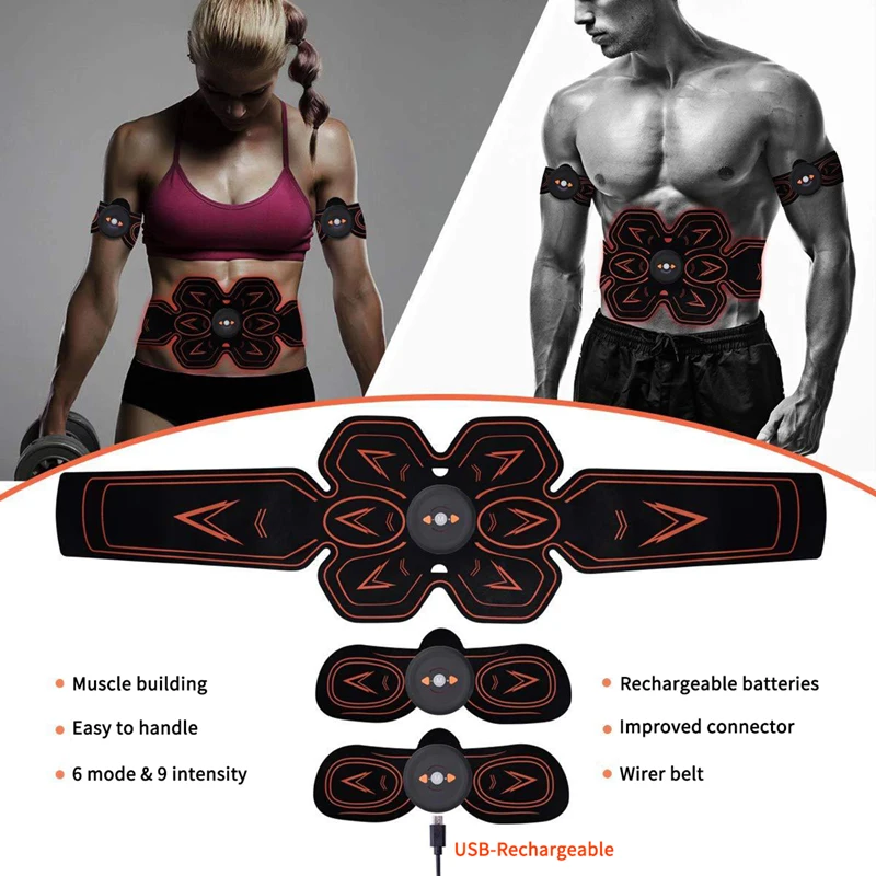 Electric abs EMS Abdominal Muscle Stimulator Body Waist Trainer Fitness