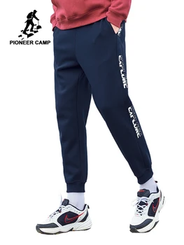 

Pioneer Camp Dark Black Sweatpants Mens Winter Fleece 100% cotton Causal Sportwear Joggers Pants for Male AZZ908219