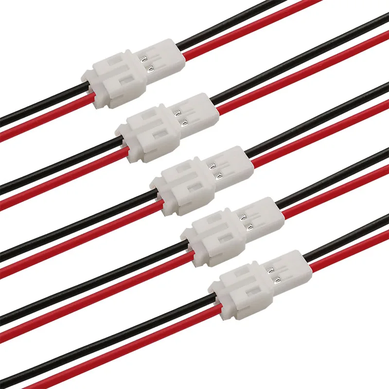 JST PH 2,0 mm 2 polių vyriškųjų moteriškųjų jungiklių 20 cm 26 AWG - 2/5/10 porų rinkinys