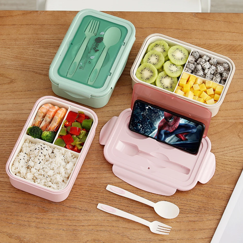 Bento Ланч-бокс с защитой от листьев, для взрослых и детей, дизайн сетки, контейнер для хранения продуктов, чехол, кухонная коробка для посуды