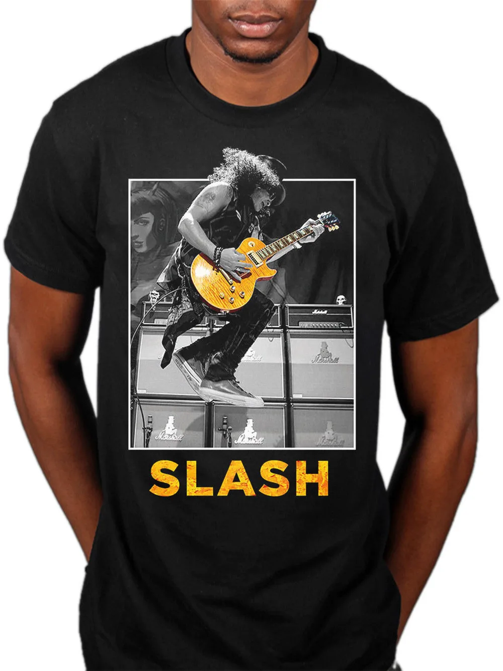 

Slash Guitar Jump T-Shirt A Different Breed Use Your Illusion Civil War Teenage Pop Top Tee Shirt
