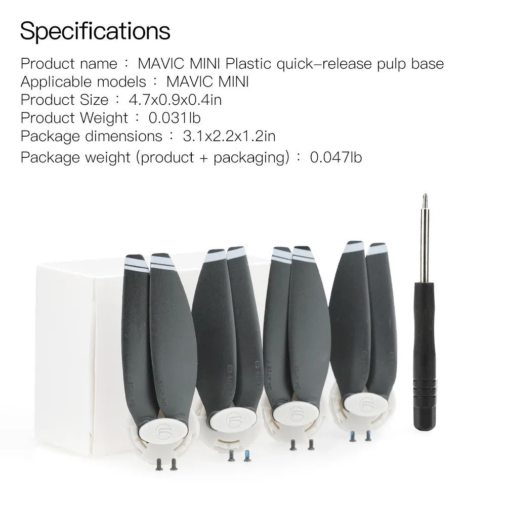 new Drone For DJI MAVIC Mini Propeller & Release Blade Quick Release Blade 4726F Propeller Paddle Base Replacement #C