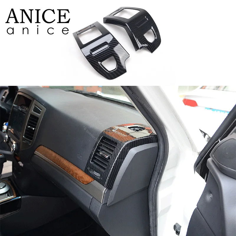 

fit for Mitsubishi PAJERO 2007-2019 2pc Carbon fiber color Air Conditioning Dashboard Vent Cover