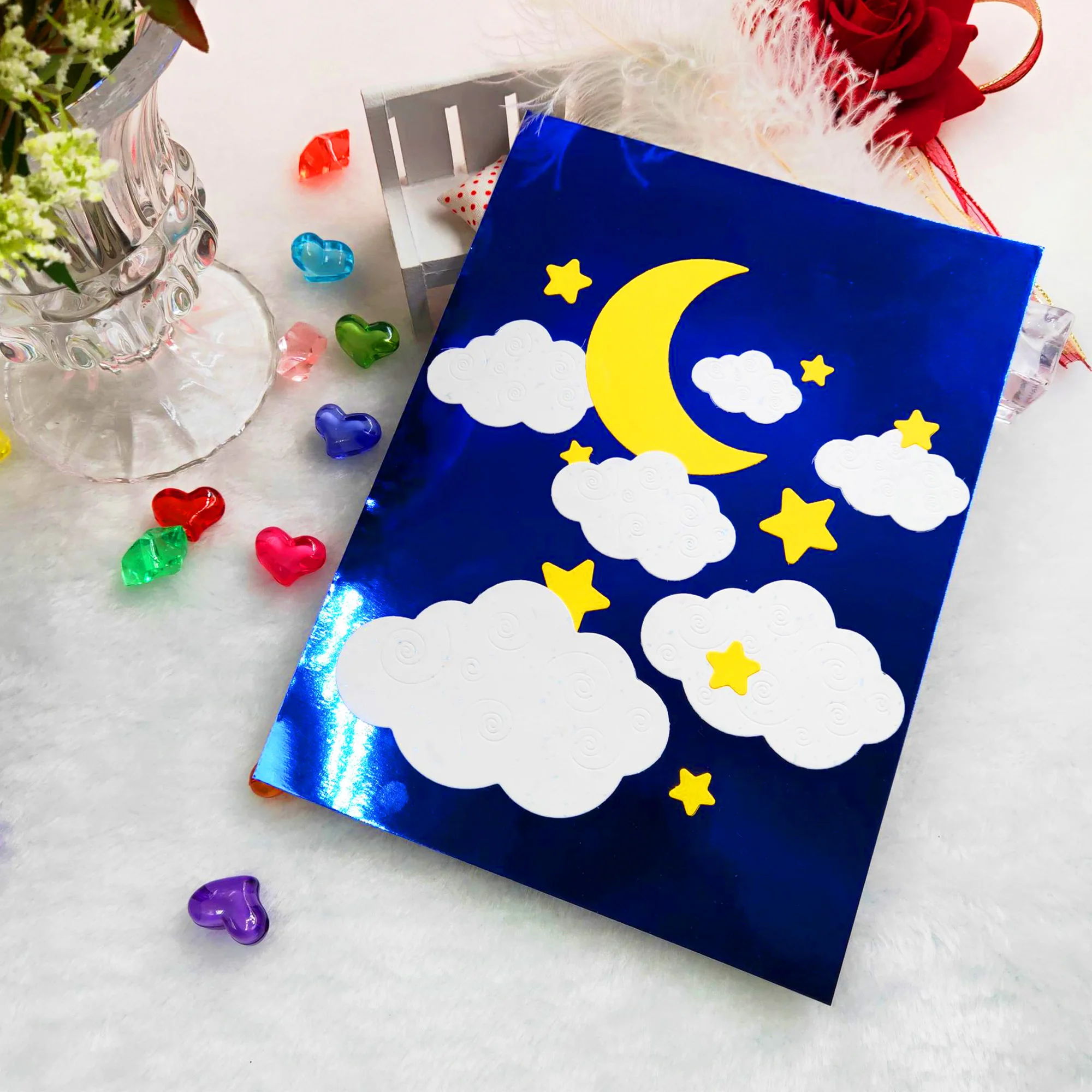 Ночное небо металлические режущие штампы Луна Звезда облако трафарет для DIY бумажные карточки для скрапбукинга декоративное ремесло тиснение