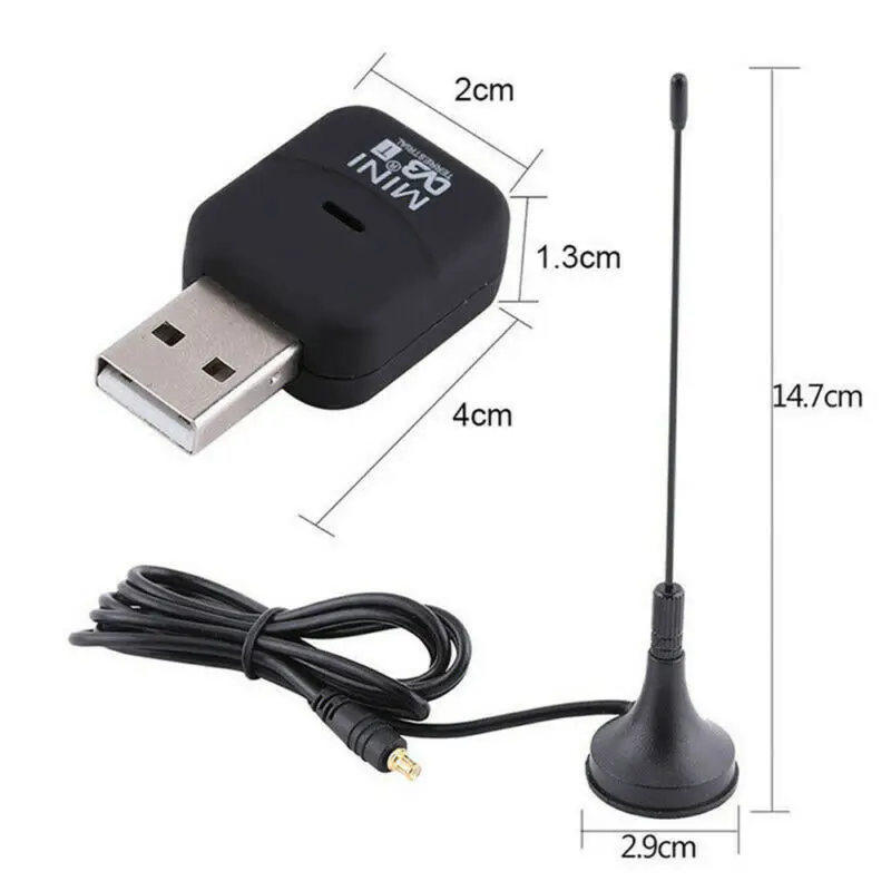 ТВ-накопитель USB 2,0 цифровой DVB-T SDR+ DAB+ FM HD ТВ-палка антенна тюнера ключ видео