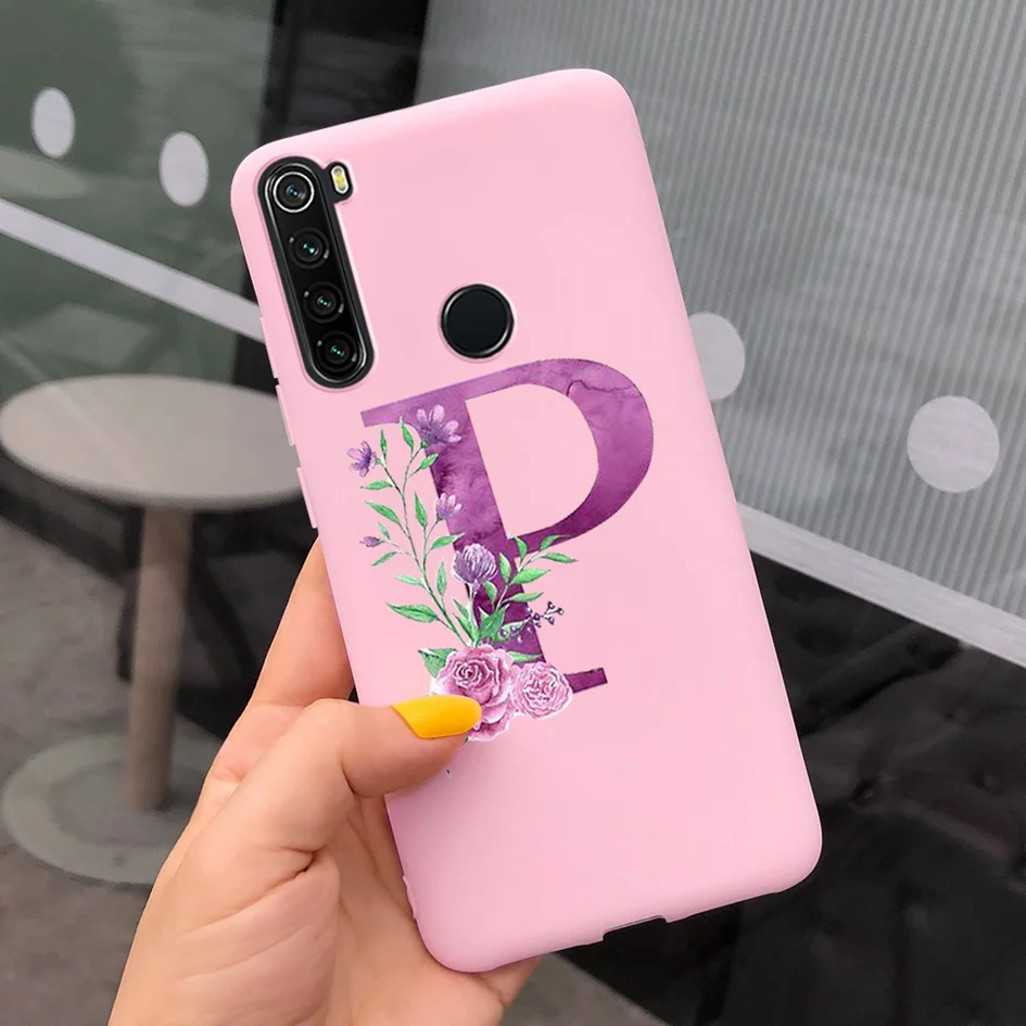 Cho Ốp Lưng Para Xiaomi Redmi Note 8 T 8 T Ốp Lưng Silicone Mềm In Điện Thoại Bao Da Cho Redmi Note 8 Pro Note8T Ốp Lưng Fundas Chữ Cái xiaomi leather case cover Cases For Xiaomi