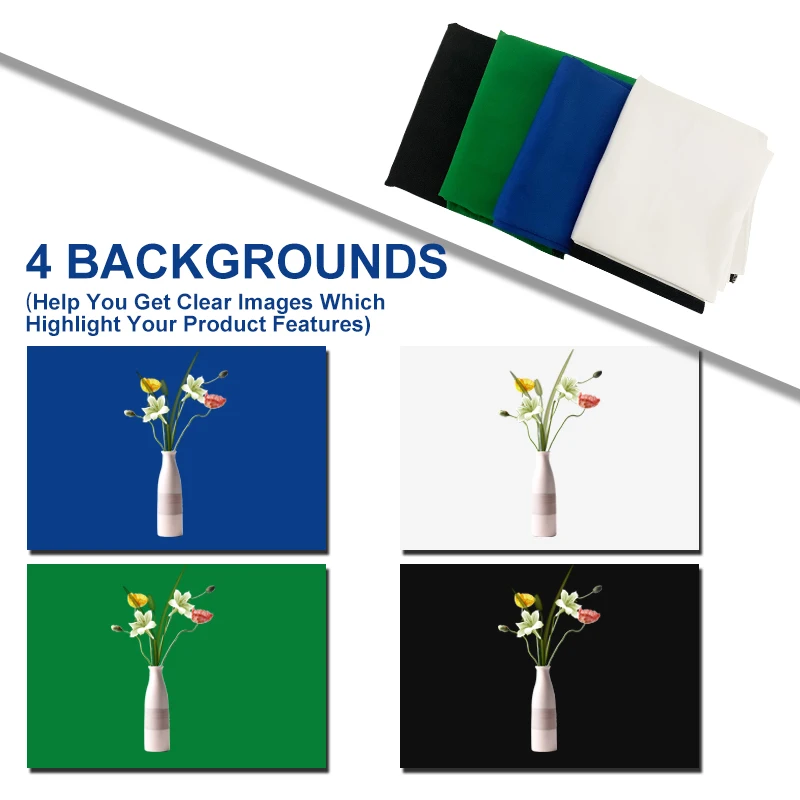 Caixa de Estúdio Foto para Fotografia Ajustável com Foto Mesa Iluminação Caixa Brilho Fundo Tiro Tenda 40 - 60cm Luz - Image 5