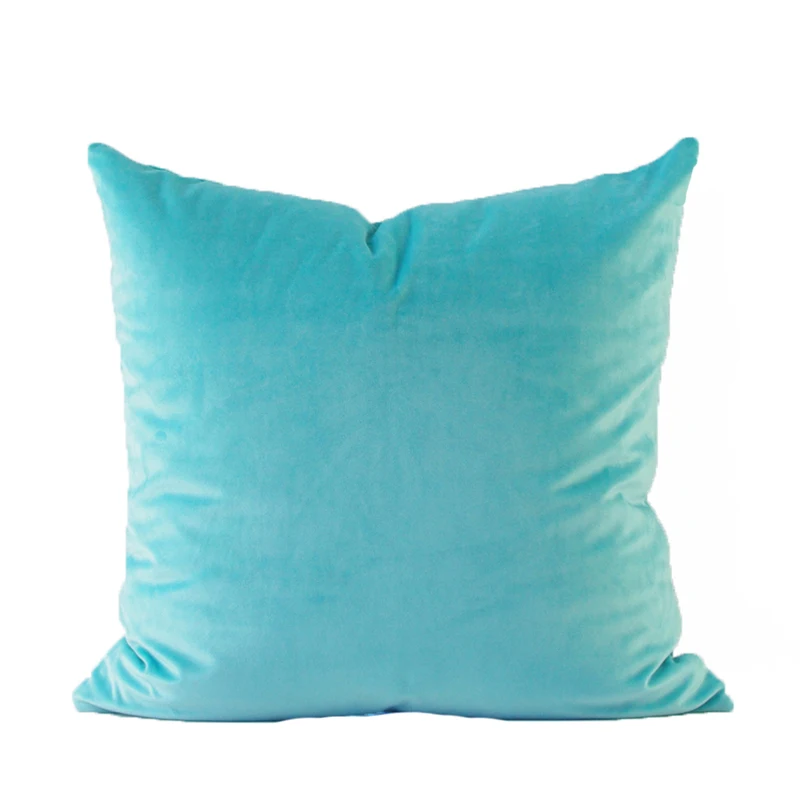 Essie Home Зеленый Темно-Синий Янтарный Бархатный Чехол для подушки матовое бархатное покрытие для Диванный домашний декор - Цвет: Scuba Blue