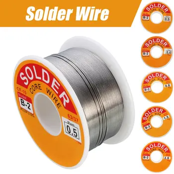 

Electrical Welding Cable Electronics Assembly Wires 63/37 Tin Lead Rosin Core 0.5-2mm 2% Flux Reel Welding Line Solder Wire