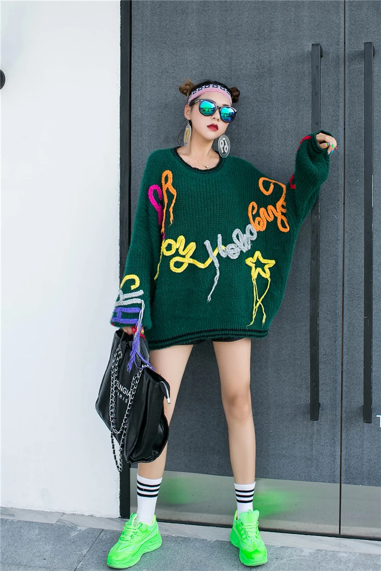 SexeMara/модные новые свободные вязаные свитера с круглым вырезом и кисточками;