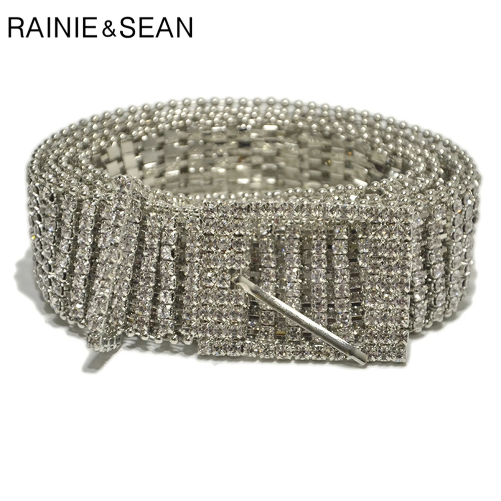 Rhinie SEAN, белые стразы, ремни для женщин, роскошный Алмазный поясной ремень, женские ремни для платьев, модные женские аксессуары