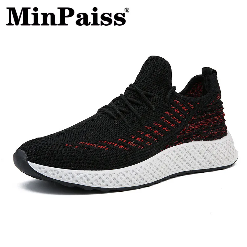 

Breathable Mesh Men's Sneakers - MINPAISS - Spring and Summer Flying Leisure Men's Shoes Low-Up Student's Shoes