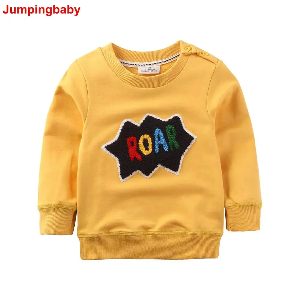 Jumpingbaby/Новинка г.; детская футболка для мальчиков; толстовка; толстовки детская одежда; футболка с длинными рукавами для малышей; топы; футболки; пальто для малышей