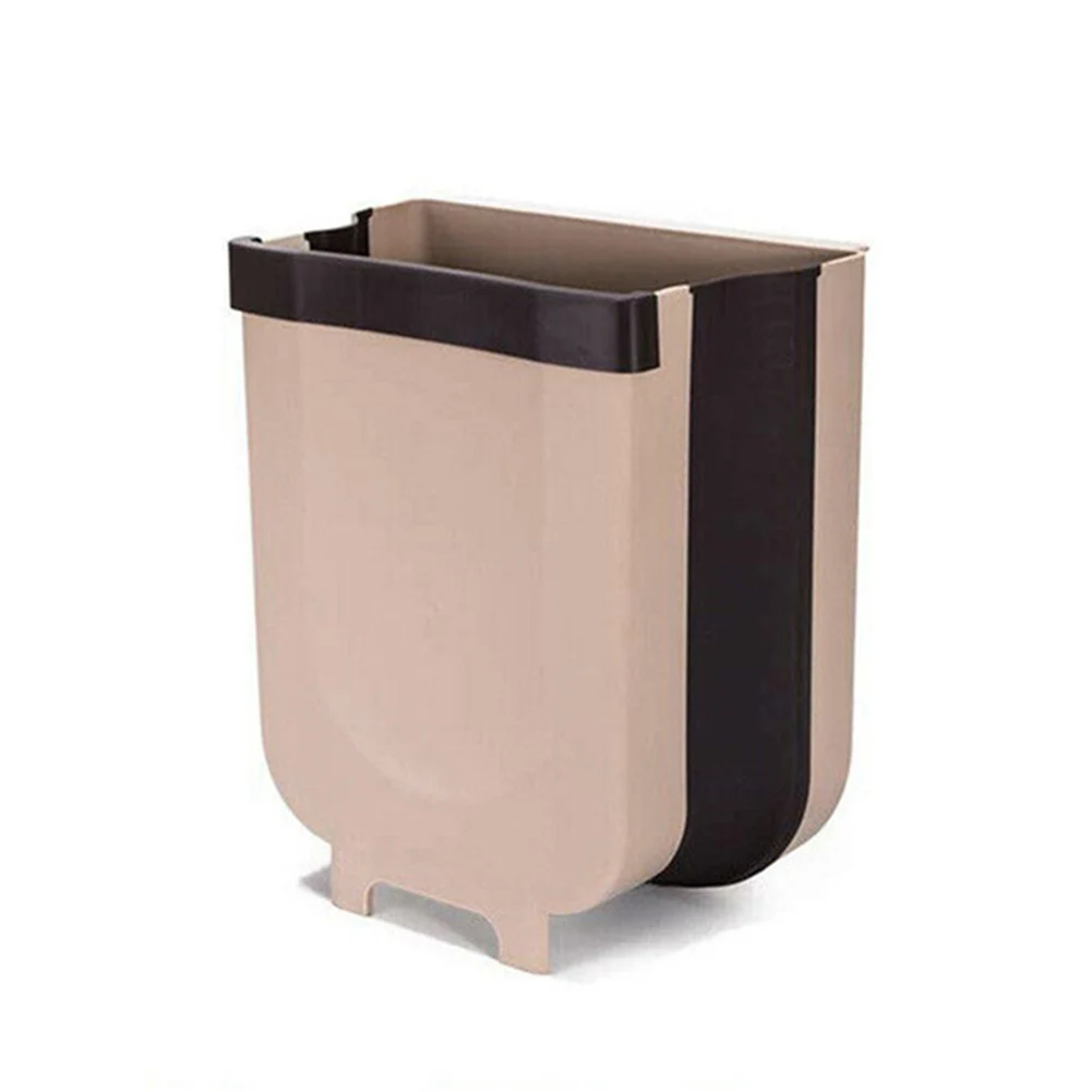 

Wall Mount Folding Waste Bin Kitchen Cabinet Door Hanging Trash Garbage Bin Rubbish Container Organizer Bathroom Storage Boxes