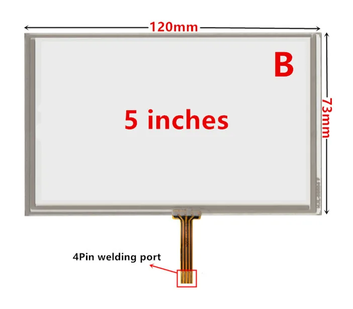 Resistive Digitizer Touch Screen Panel LCD Touch Panel LCD Screen 3.5/4.3/5 Inch For MP4 GPS Navigation