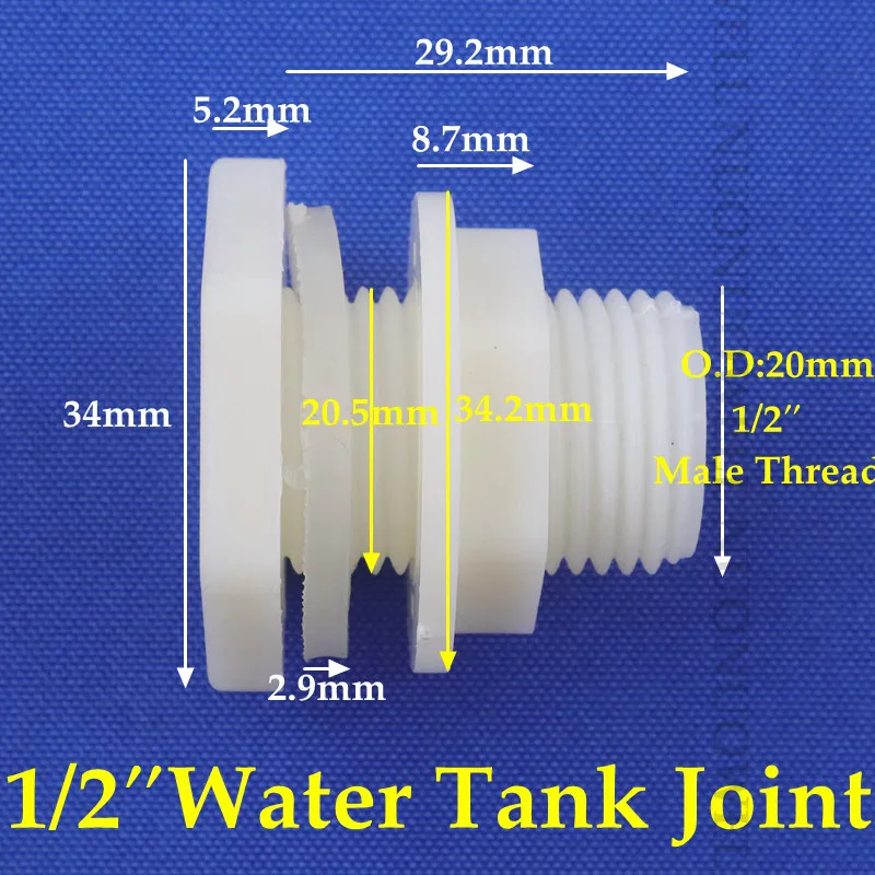 1/2" 3/4" 1" Male Thread ABS Plastic Water Tank Connector Aquarium Accessories Joint Irrigation System Garden Water Connectors