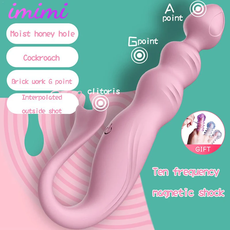 Mermaid Vibrator Female Clitoral Stimulation Massager Sex Toys Anus Butt Plug Rechargable Realistic Dildo Vibrator Adult Goods