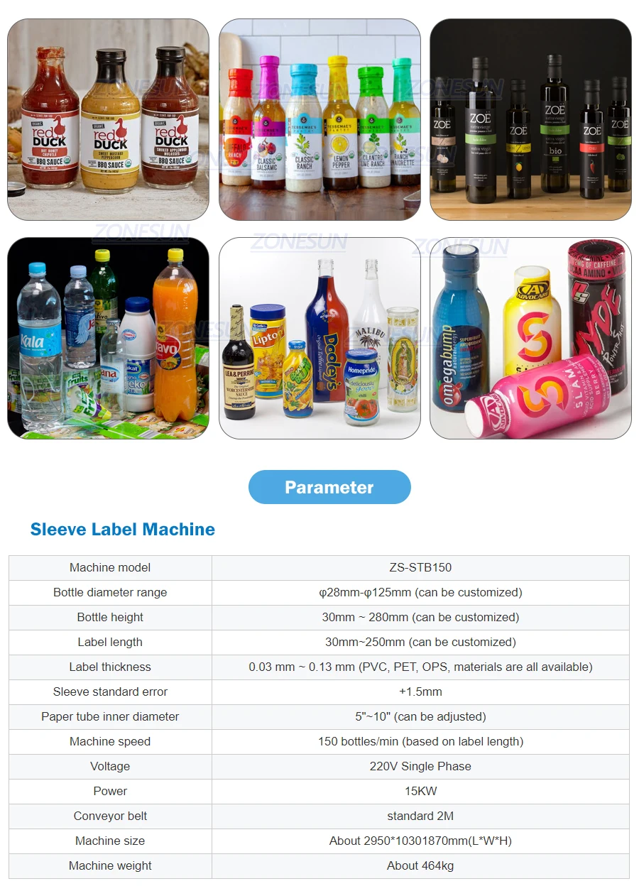 ZONESUN ZS-STB150 PVC Stretch Water Bottle Sleeving And Shrinking Labeling Machine Steam heat shrinkers