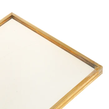 

2 Pieces Wall Picture Frame Hanging, 4'' x 6'' Floating Frame, Gold Brass and Clear Glass