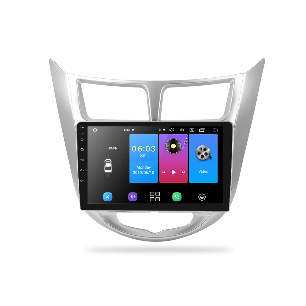 Clearance 9" Android 9.0 Car Radio 2din car radio DSP 2.5D IPS Screen GPS NAVIGATION WIFI For Hyundai solaris verna Player Front&Rear CAM 30