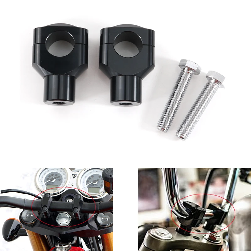 Motorcycle-Universal-Handlebar-Risers-Mount-Clamp-Afermarket-Fit-for ...