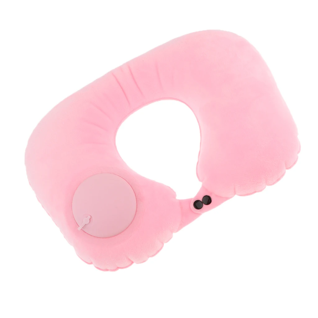 Travel Inflatable Pillow U Shaped Inflatable Neck Camping Pillow Head Neck Rest Cushion Neck Back Support Pillow