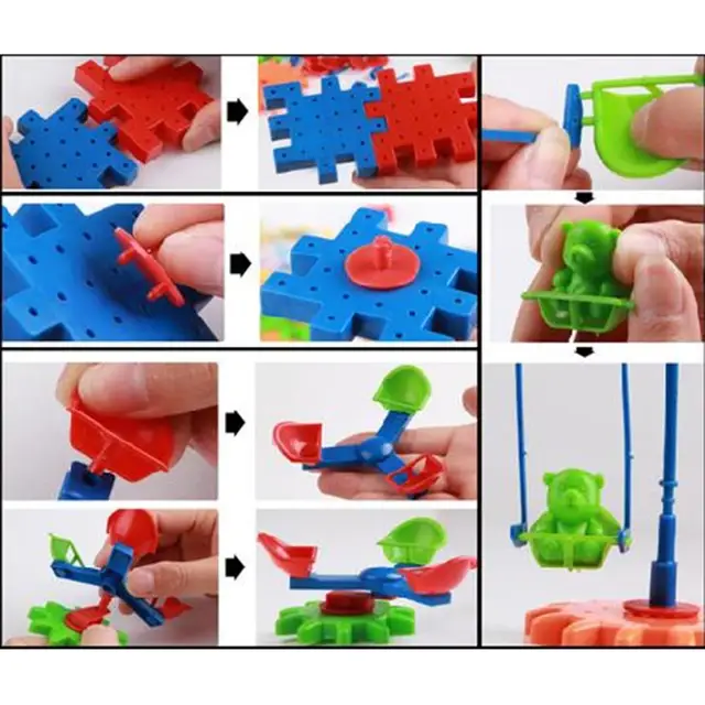 81 Pieces Of Electric Gear 3D Educational Building Kit Plastic Building Blocks Children's Educational Toys Toys Christmas Gifts 1