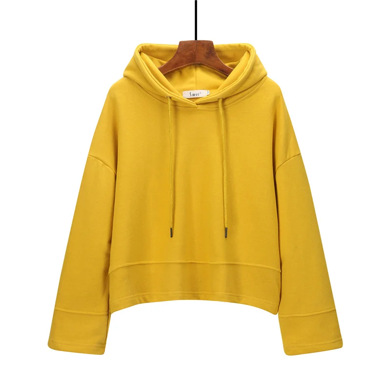 01 Yellow Толстовки женские Осень каваи желтая Толстовка Harajuku Drawstring толстовки с капюшоном Готический Черный уличная Женская толстовка женская толстовки женские худи женские kpop женские толстовки bts. одежда толст - Цвет: 01 Yellow