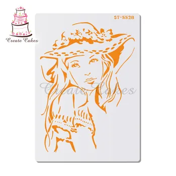 

Fashion Lady Stencil For Walls Painting Scrapbooking Stamp Album Decorative Embossing DIY Craft Paper Card Flower Template