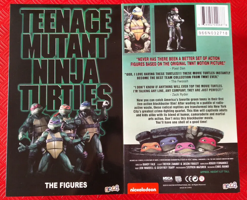 4 шт. в упаковке черепахи неки Леонардо Микеланджело Донателло Рафаэль 1990 фильм 7