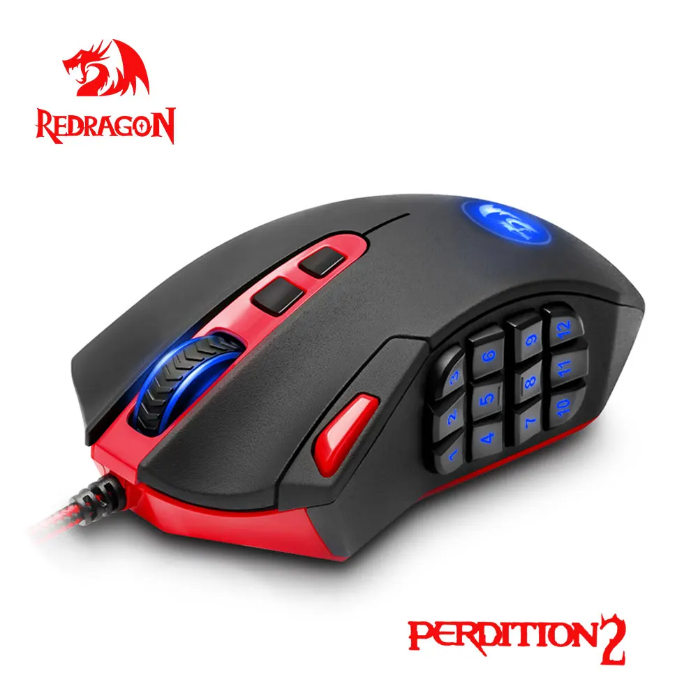 Ratón para juegos con cable USB M901 24000DPI 19 botones ratón de juego programable retroiluminación para ordenador portátil ergonómico