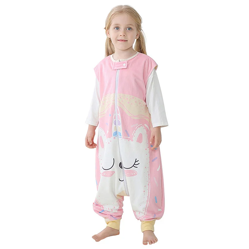 Sleeping Bag Jumpsuits New Children Cartoon Clothes Spring Autumn Flannel Sleepwear Baby Girl Pajamas Boys Sleep Bag 1-6Y