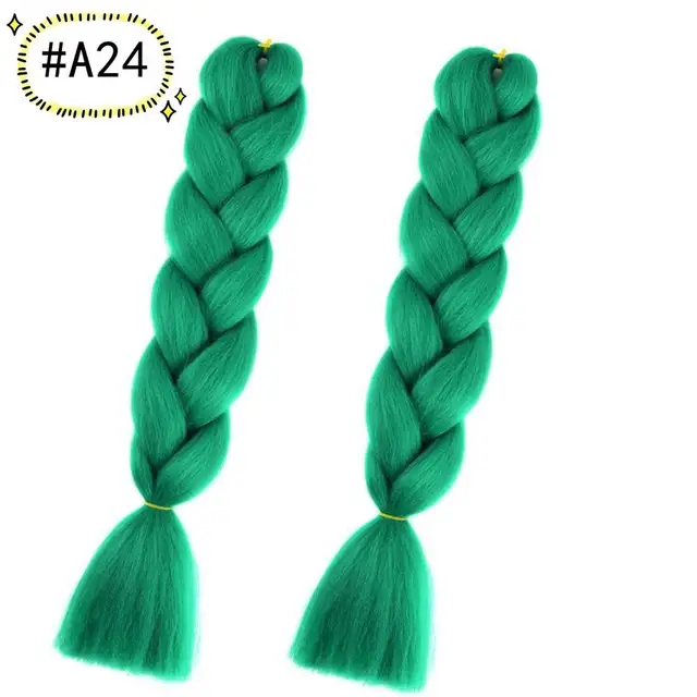 Jumbo Braiding Hair Extensions Kanekalon Braiding Hair 24 Inch Ombre Multiple Tone Colored Synthetic Hair for Women A24