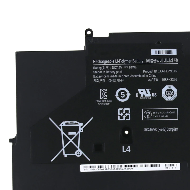 Kede 7,4 V 61wh ноутбук Батарея AA-PLPN6AN для samsung 2 5 535U3C 5 Chromebook XE500 XE500C21