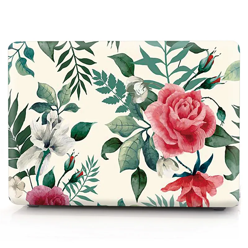 For Macbook Pro 15 inch Case Floral Rose Cover for Apple 15.4'' A1286 A1398 Matte Case for Mac book Pro A1707 A1990 Touch Bar