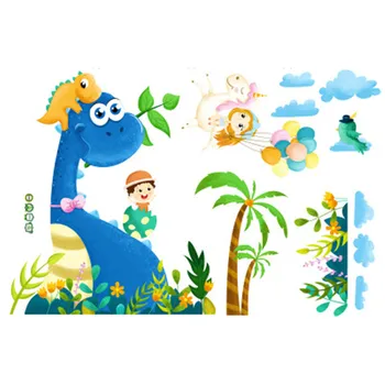 

Cartoon Unicorn Dinosaur Wall Sticker For Kids Baby Bedroom Decorative Stickers Nursery Dinosaur Decals Mural Adesivo De Parede