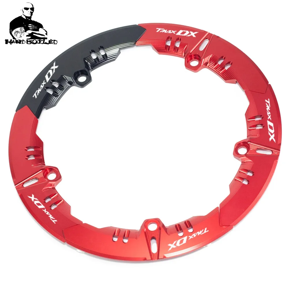 tmax DX LOGO Motorbike accessories For Yamaha T-max 530 tmax530 DX 2017-2018 motorcycle Transmission Belt Pulley guard Cover (4)_Jc