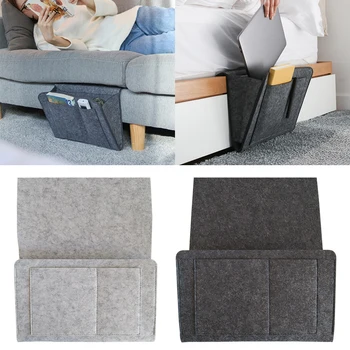 

Bedside Hanging Storage Organizer Bed Storage Bag Pocket Felt Dorm Room Book Magazine TV Remote Bunk Holder ForSofa Table