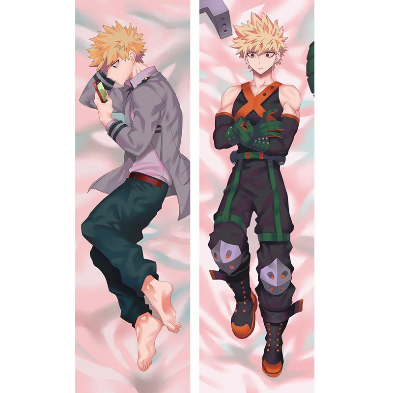 Наволочка с надписью Моя геройская Академия Bakugou Katsuki наволочка дакимакура для