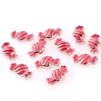 

20Pcs/Lot Christmas Candy FLoating Charms Finding Living Glass Children Gift Jewelry Acessories