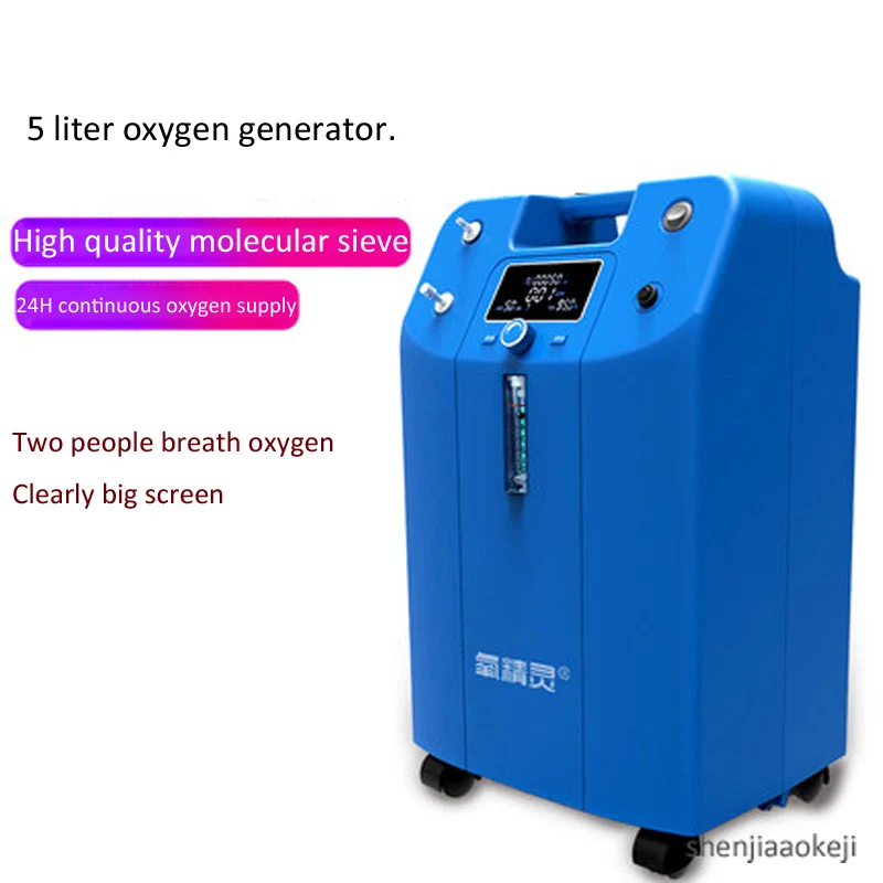 Home 5L Oxygen generator KJR-Y51 oxygen making machine Portable Oxygenator with atomization function for 2 people to use 220v
