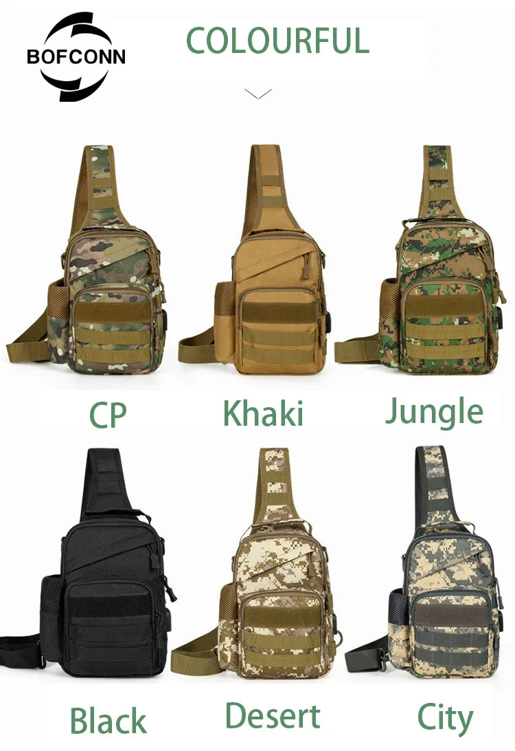 Military Tactical Backpack Shoulder Bag Chest bag Men Outdoor Hiking Camping Army Hunting Fishing Pack Sling Molle Usb bag