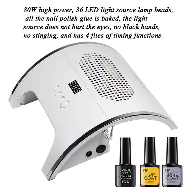 Лампа для ногтей 80 Вт УФ-лампа светодиодный Автоматическая Сушилка для ногтей сенсорная машина УФ-гель ЖК-дисплей время для отверждения художественный Гель-лак для ногтей инструмент