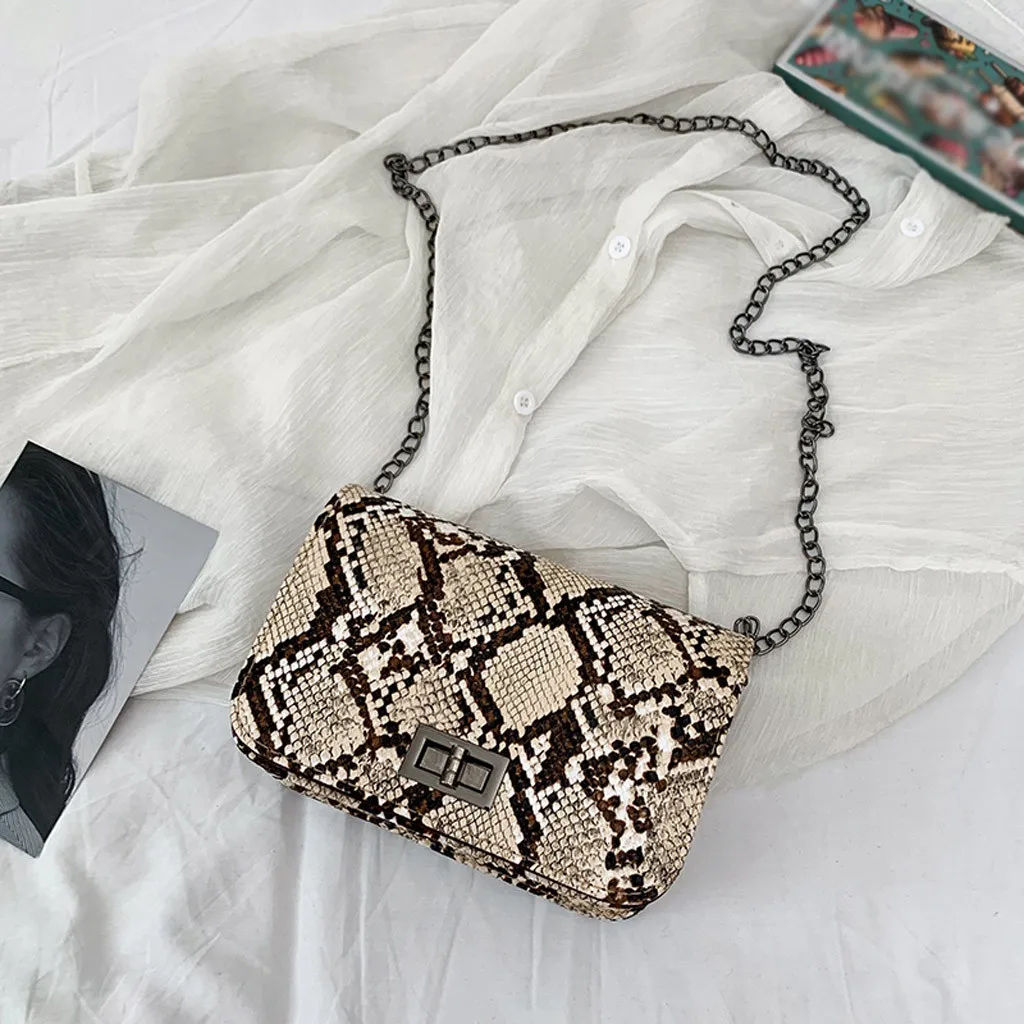 Женская сумка через плечо со змеиным принтом для девочек, маленькая сумка с клапаном, сумка-мессенджер из змеиной кожи, сумка на плечо, элегантные маленькие квадратные сумки# YJ