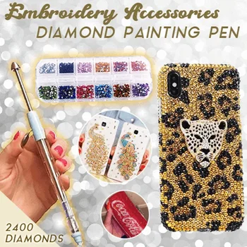 

Embroidery Diamond Painting Tools DIY Manual Point Drill Pen Multifunctional Point Drill Rhinestone Diamond Applicator Set Gift