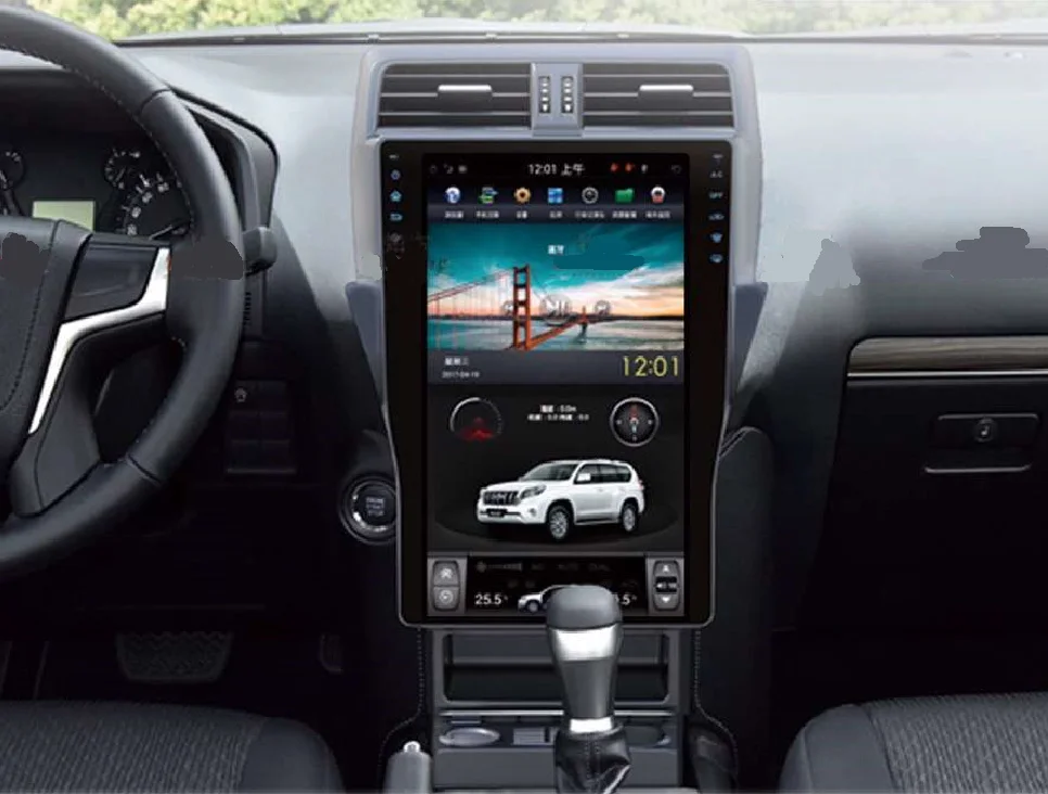 Вертикальный автомобильный DVD плеер tesla style 16 дюймов Android 9 0 GPS навигация для Toyota Land