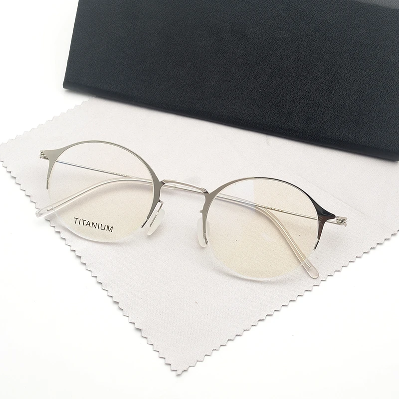 

Denmark Prescription Glasses Women/men Ultralight Round Myopia Prescription Eyeglasses Frame Male Optical Screwless Eyewear