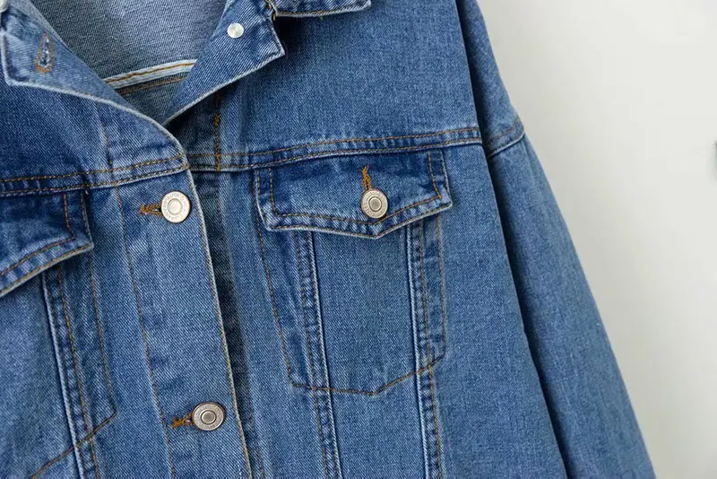 

2019 New Style WOMEN'S Dress Star Celebrity Style Fashion Casual Deconstructable Hooded Cowboy Jacket H3028